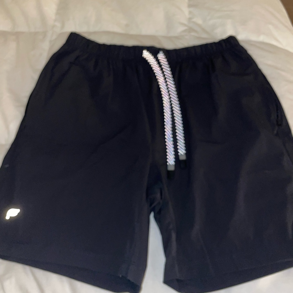 Fabletics Black Athletic Shorts with reflective Drawstring